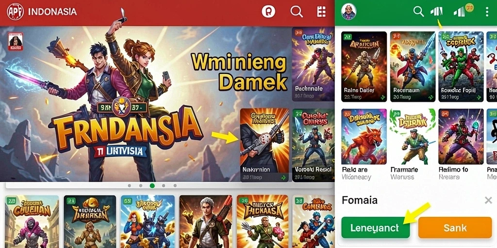 Tampilan awal yang menawan dengan grafis berkualitas tinggi.